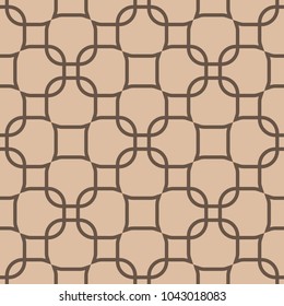 Beige and brown geometric print. Seamless pattern for web, textile and wallpapers