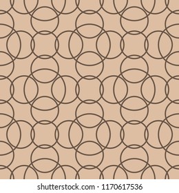 Beige and brown geometric print. Seamless pattern for web, textile and wallpapers