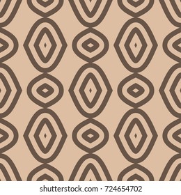 Beige and brown geometric print. Seamless pattern for web, textile and wallpapers