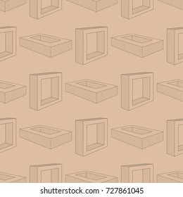 Beige and brown geometric print. Seamless pattern for web, textile and wallpapers