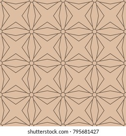 Beige and brown geometric print. Seamless pattern for web, textile and wallpapers