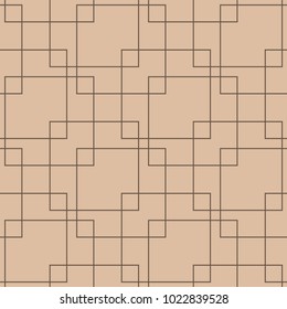 Beige and brown geometric seamless pattern for web, textile and wallpapers