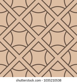 Beige and brown geometric seamless pattern for web, textile and wallpapers