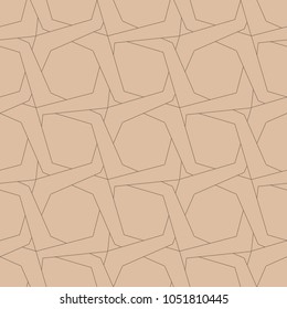 Beige and brown geometric seamless pattern for web, textile and wallpapers