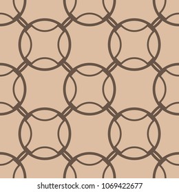 Beige and brown geometric seamless pattern for web, textile and wallpapers