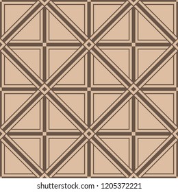 Beige and brown geometric seamless pattern for web, textile and wallpapers
