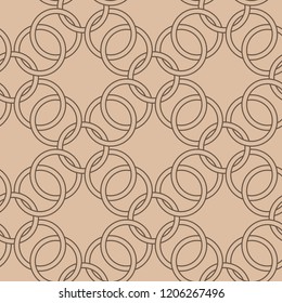 Beige and brown geometric seamless pattern for web, textile and wallpapers