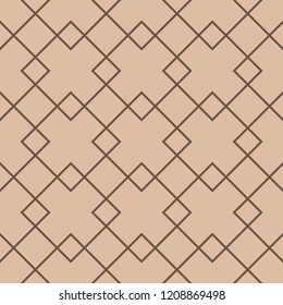 Beige and brown geometric seamless pattern for web, textile and wallpapers