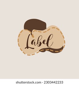beige braune Formkurve Etikett, Vektorgrafik, niedlich, Design, Rahmen, Illustration, Hintergrund, Element, Sammlung, Banner, Vorlage, Grafik, Nachricht, Kunst, Papier, einzeln, Vintage, Notiz