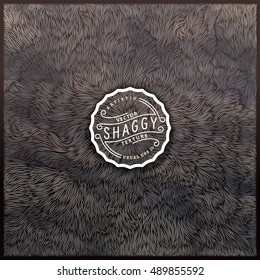 Beige, Brown Vector Shaggy Fur Texture Background.