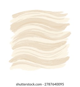 Beige brush stroke abstract texture featuring flowing curved paint strokes