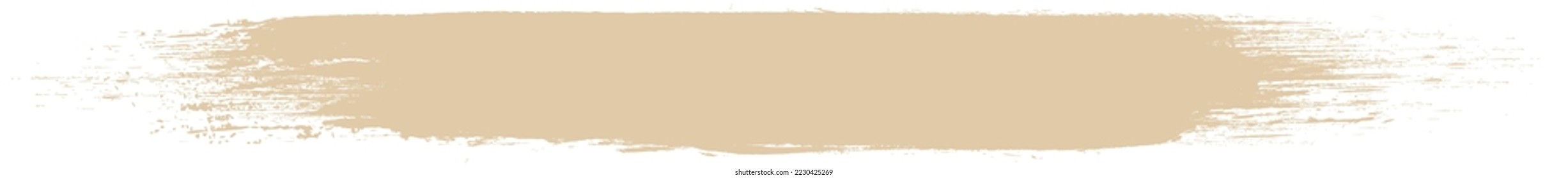 Beige brush stroke isolated on background. Paint brush stroke vector for beige ink paint, grunge design element, dirt banner, watercolor design, dirty texture. Trendy brush stroke, vector illustration