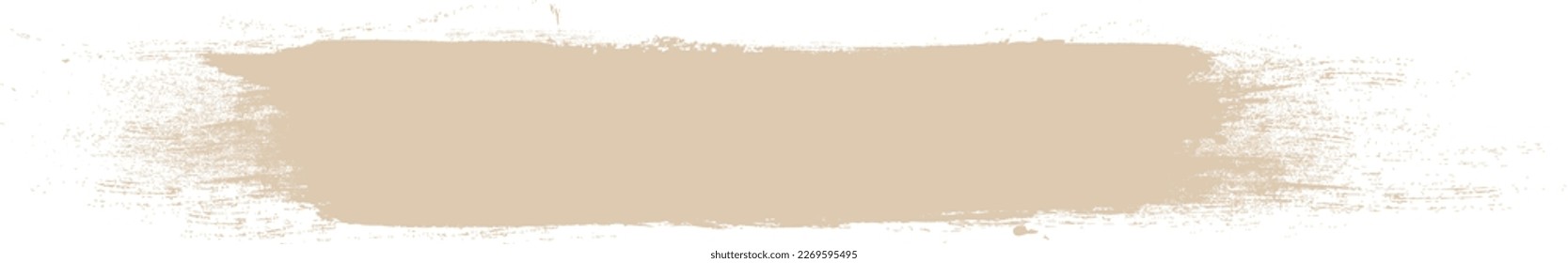 Beige brush stroke isolated on background. Paint brush stroke vector for beige ink paint, grunge design element, dirt banner, watercolor design, dirty texture. Trendy brush stroke, vector illustration