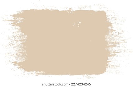 Infarto de pincel beige aislado en el fondo. Vector de trazo de pincel para pintura de tinta beige, elemento de diseño de grunge, banner de suciedad, diseño de acuarela, textura sucia. Icono de pincel de moda, ilustración vectorial