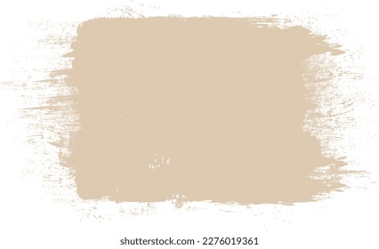 Beige brush stroke isolated on background. Paint brush stroke vector for beige ink paint, grunge design element, dirt banner, watercolor design, dirty texture. Trendy brush stroke, vector illustration
