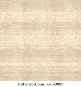 Beige canvas fabric texture. Vector seamless background.