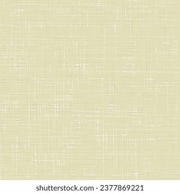 Beige canvas texture. Rough linen fabric with crossed pinstripes. Rustic cloth background. Seamless pattern. Abstract vector.