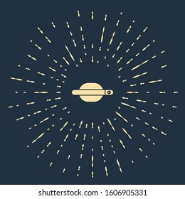 Beige Car door handle icon isolated on blue background. Abstract circle random dots. Vector Illustration
