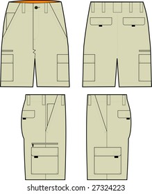 beige cargo short