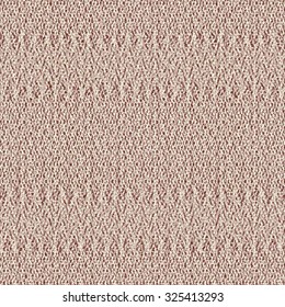 Beige carpet with geometric pattern. Fabric texture. Monochrome. Decorative background. Vector.