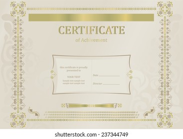 Beige certificate