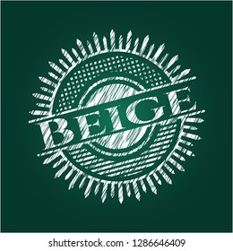 Beige chalk emblem
