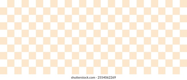 Beige checkerboard pattern vector background. Retro chessboard geometric design template