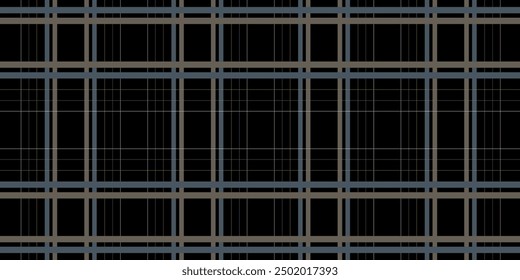 Beige checkered fabric texture on black background, vector illustration.