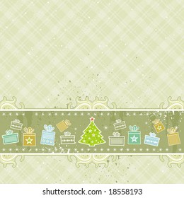 beige christmas background, vector illustration