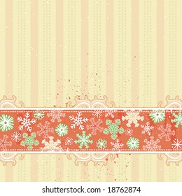 beige christmas background, vector illustration