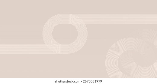 Beige cicles abstract geometric background