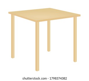 Beige  classic home table. vector illustration
