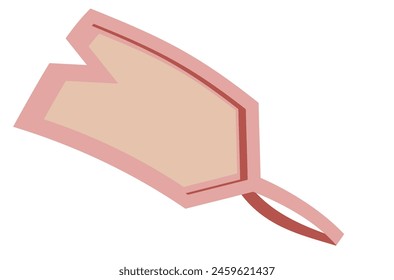 beige clothing tag vector illustration
