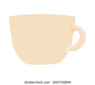 taza de café beige sobre blanco