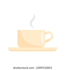 Beige coffee mug design over white