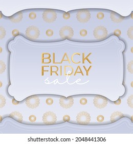 Beige color black friday poster with abstract pattern