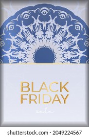 Beige color black friday poster with geometric pattern