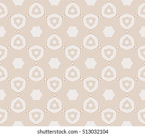 Beige color geometry seamless pattern. Abstract line, shape. Vector illustration. For design, interior, wallpaper
