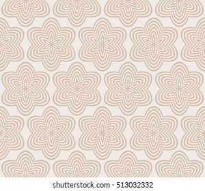 Beige color geometry seamless pattern. Abstract line, shape. Vector illustration. For design, interior, wallpaper