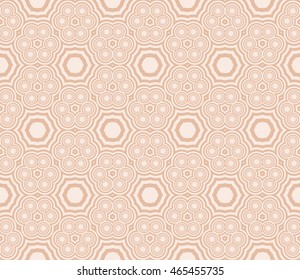 beige color illustration. A set of concentric circles. Vector. For the design, printing, interior design. Seamless pattern.