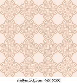 beige color illustration. A set of concentric circles. Vector. For the design, printing, interior design. Seamless pattern.