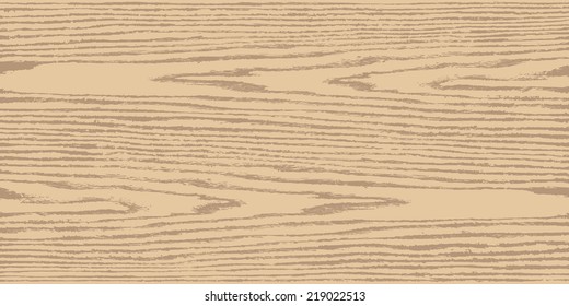 Beige color natural wood texture background on horizontal format in flat style. Realistic plank with annual years circles. This vector illustration design elements saved in 8 eps