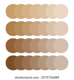 Beige color palette. Warm tone collection. Neutral earth shades. Soft gradient set.