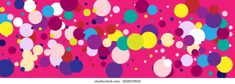 Beige Color Pink Red Purple Vibrant Textile. Bright White Vivid Indigo Rainbow Pattern. Pastel Multicolor Dark Children Kids Background. Green Violet Yellow Blue Play Circles Illustration.
