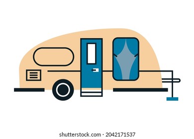 beige color recreational vehicle icon
