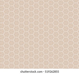 Beige color Seamless texture of cubes. Optical illusion. Vector illustration. For design, wallpaper, fashion