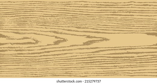 Beige color wood texture background in horizontal format. Realistic plank with annual years circles. Natural pattern swatch template in flat style. Vector illustration design elements in 8 eps