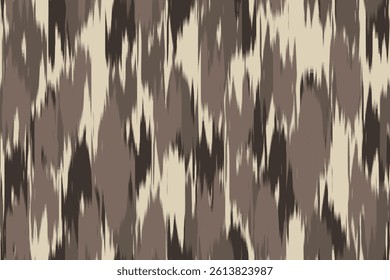 Beige cream brown ikat blur wave, fashion cloth endless ornament textile draw ogee canvas stripe dynamic hand beautiful abstract print grunge colorful seamless ethnicity pattern ethnic