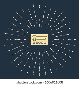 Beige Create account screen icon isolated on blue background. Abstract circle random dots. Vector Illustration