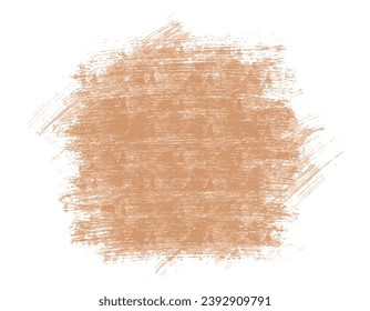 Beige schmutzige Pinselspitze auf isoliertem Hintergrund, handgemalte Textur, Vektorgrafik